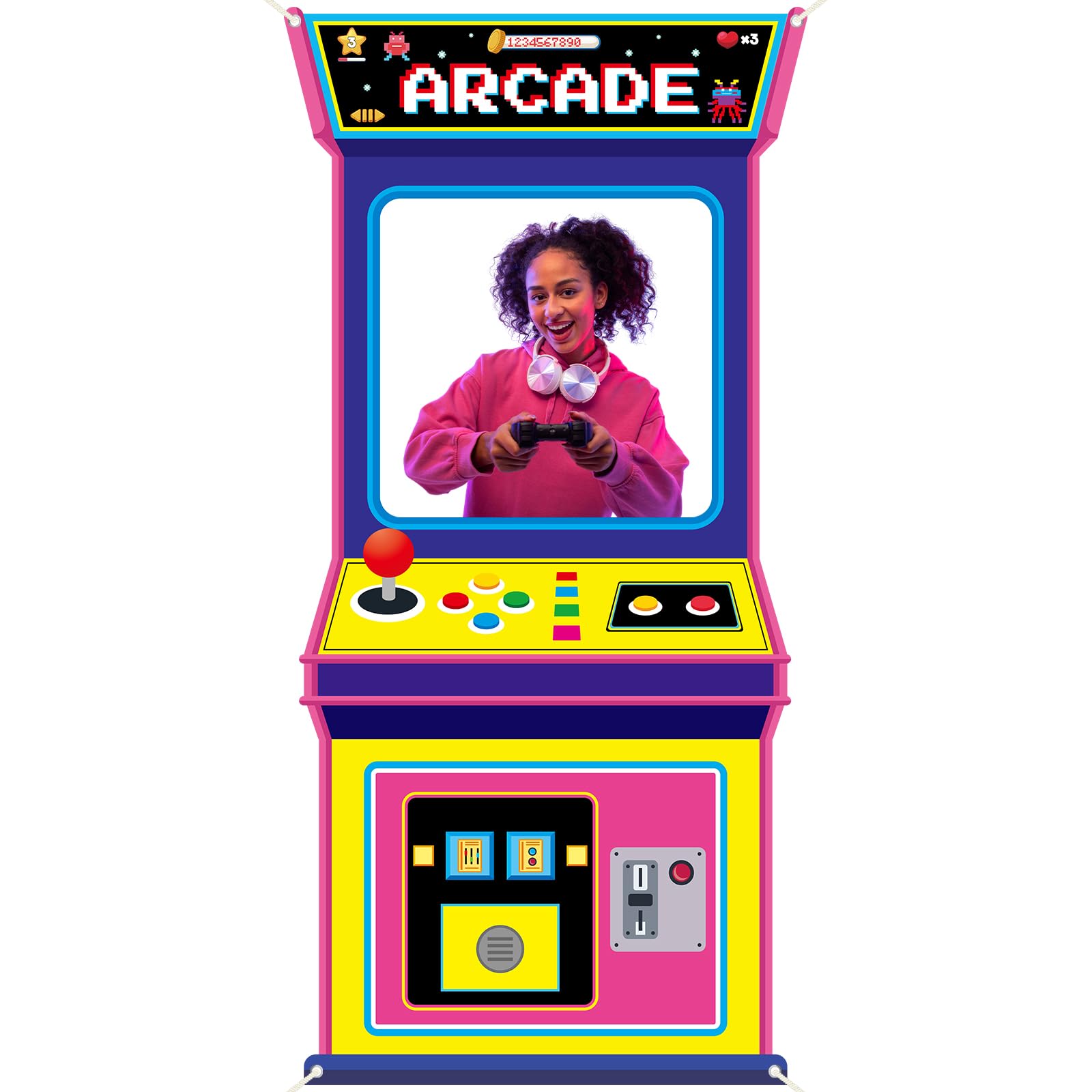 Retro Gaming Games - Retro videogame-stof arcade game foto achtergrond