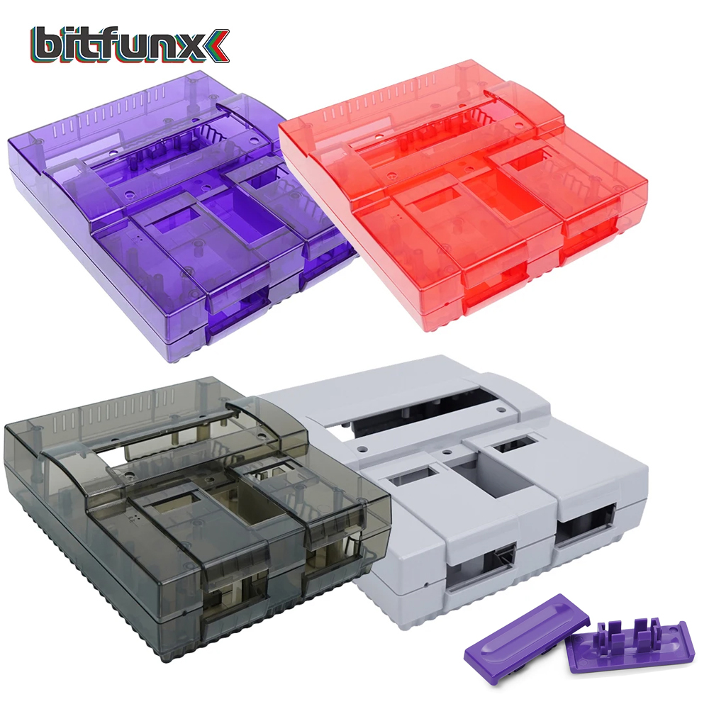 Retro Gaming Nintendo - Bitfunx SNES vervangende shell transparant hoesje
