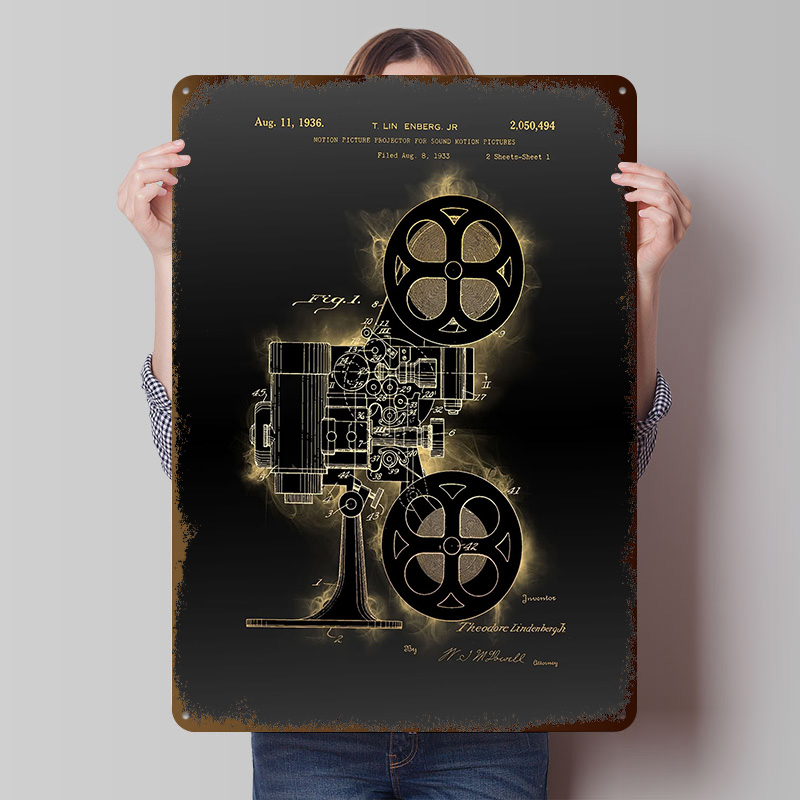 Retro Gaming With Projector - Motion Projector Patent Blik Posters Aanpasbare