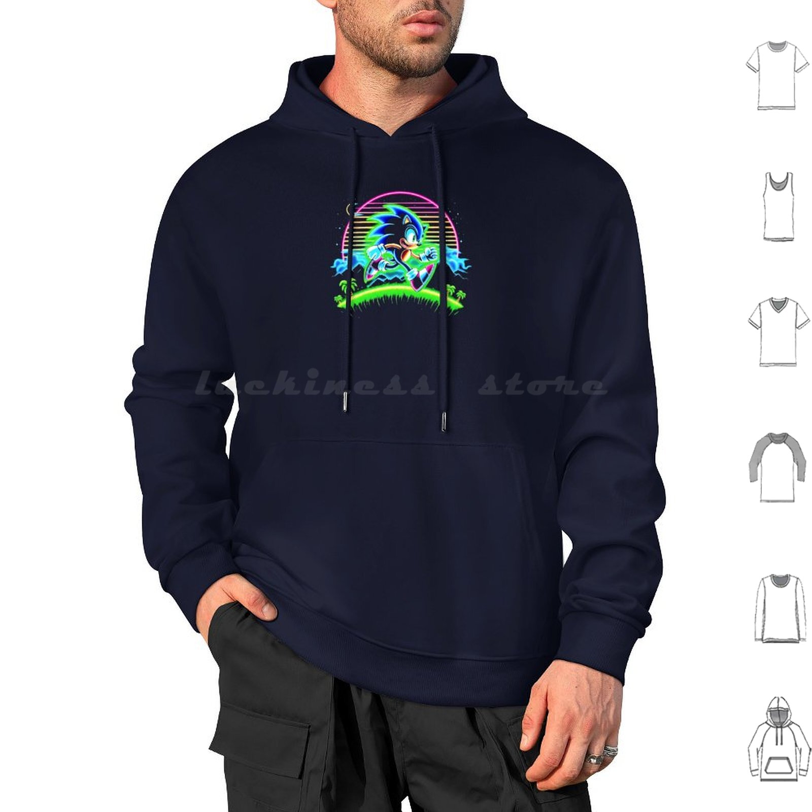 Retro Gaming Icons - Neon Hoodies met lange mouwen The