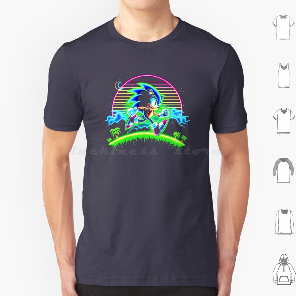 Retro Gaming Icons - Neon T-shirt Mannen Vrouwen Kinderen 6xl