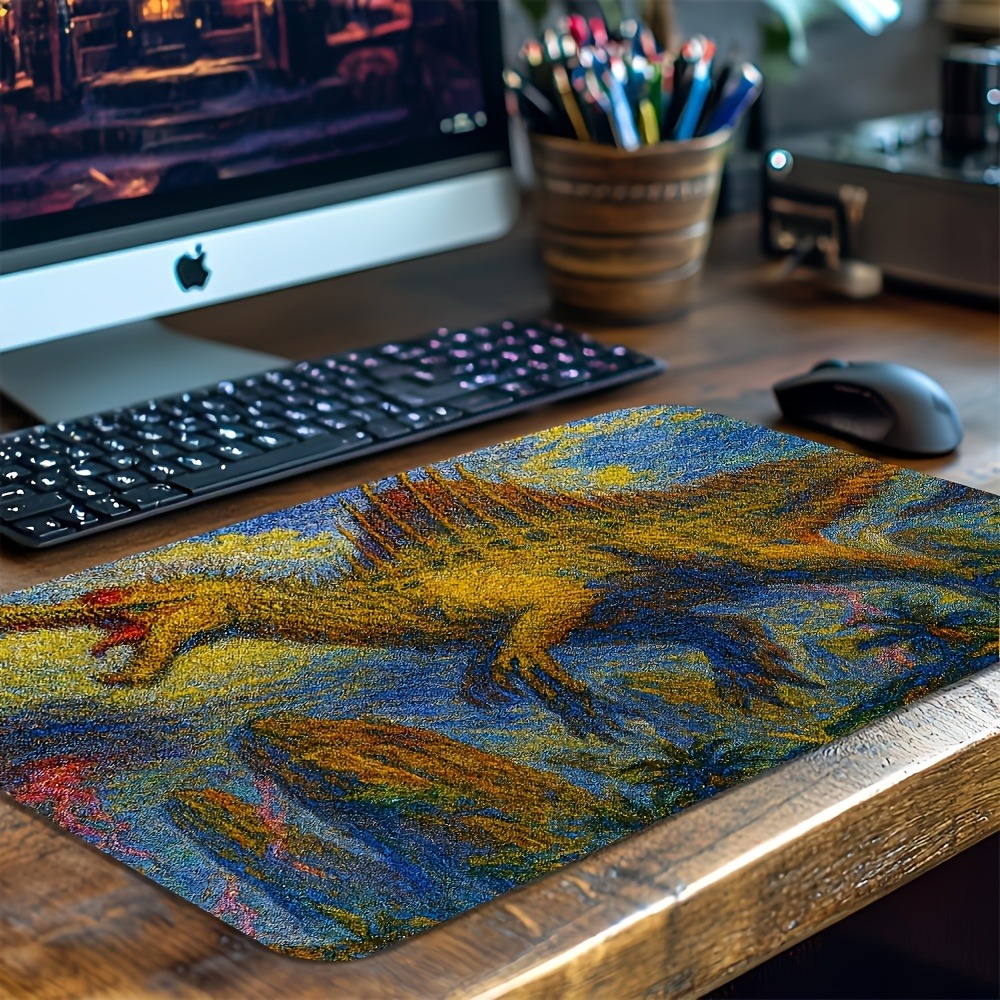 Retro Gaming Keyboard And Mouse - Retro Spinosaurus Speelmat Antislip Bureau-onderlegger Uitgebreide