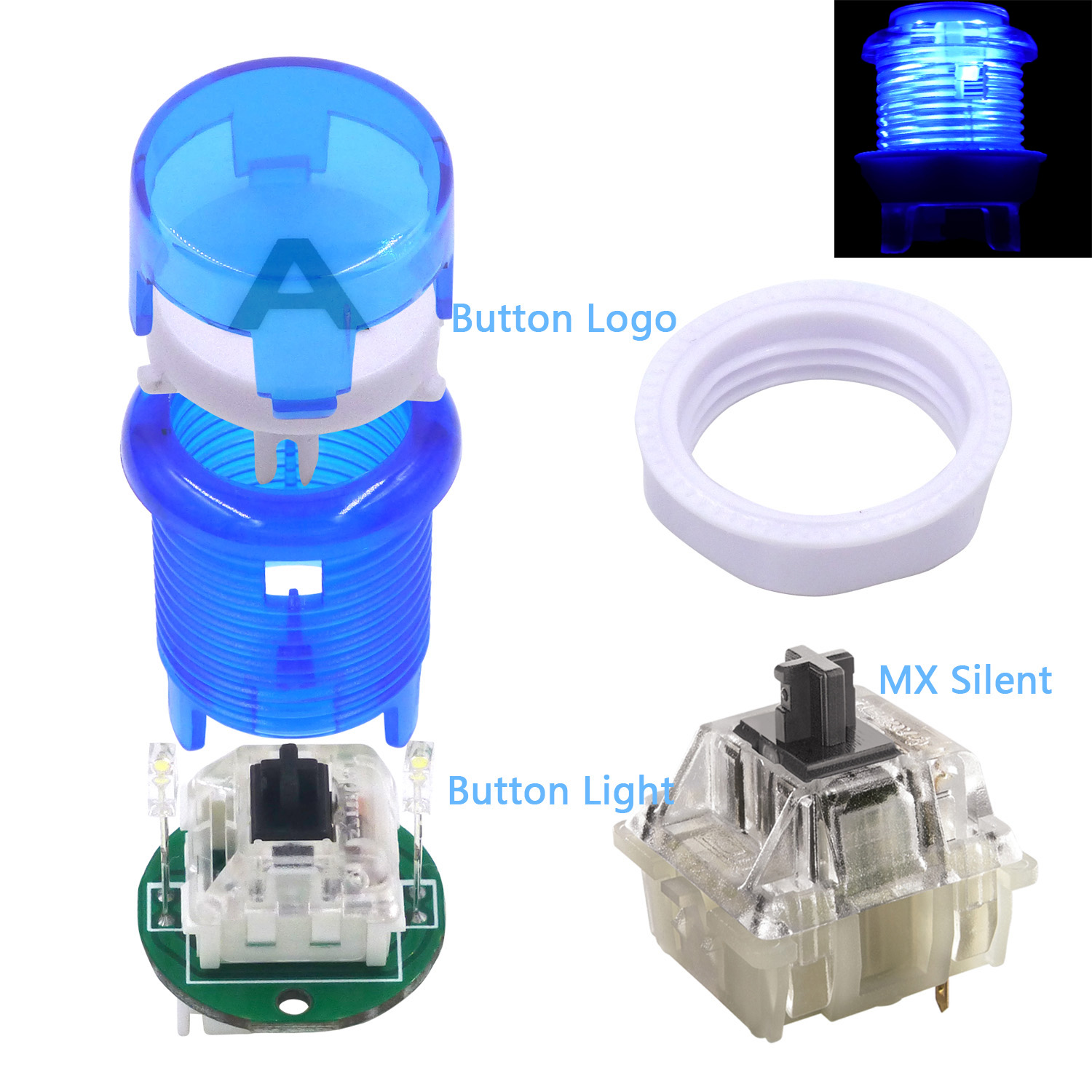 Sj @ Jx Arcade Knop Led Diy Ki - Arcade Button Kit recensie en prijs