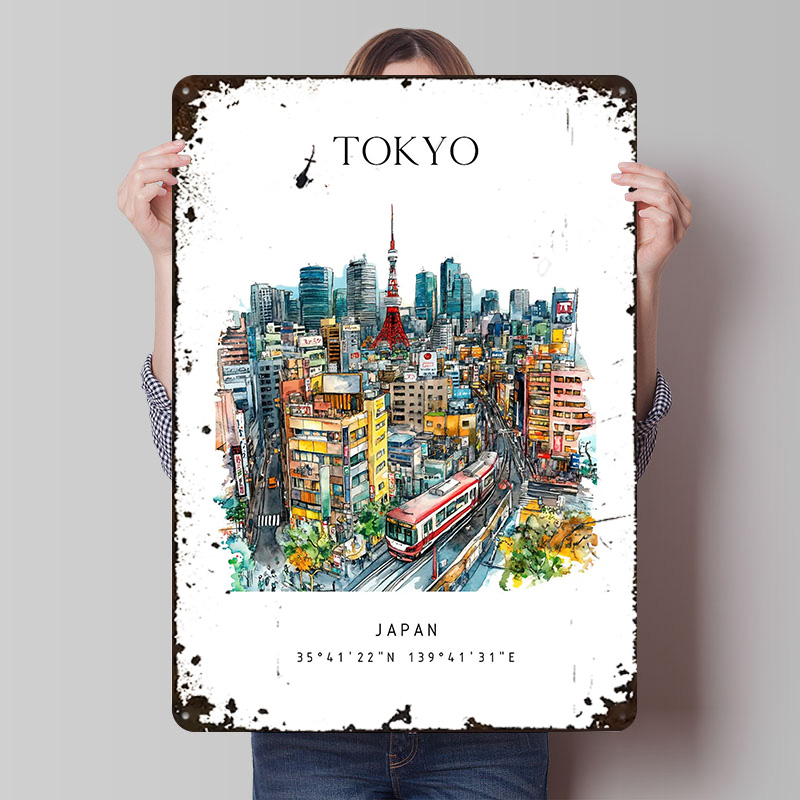 Tokyo Japan Reizen Gedrukt Pos - Retro Gaming Tokyo recensie en prijs