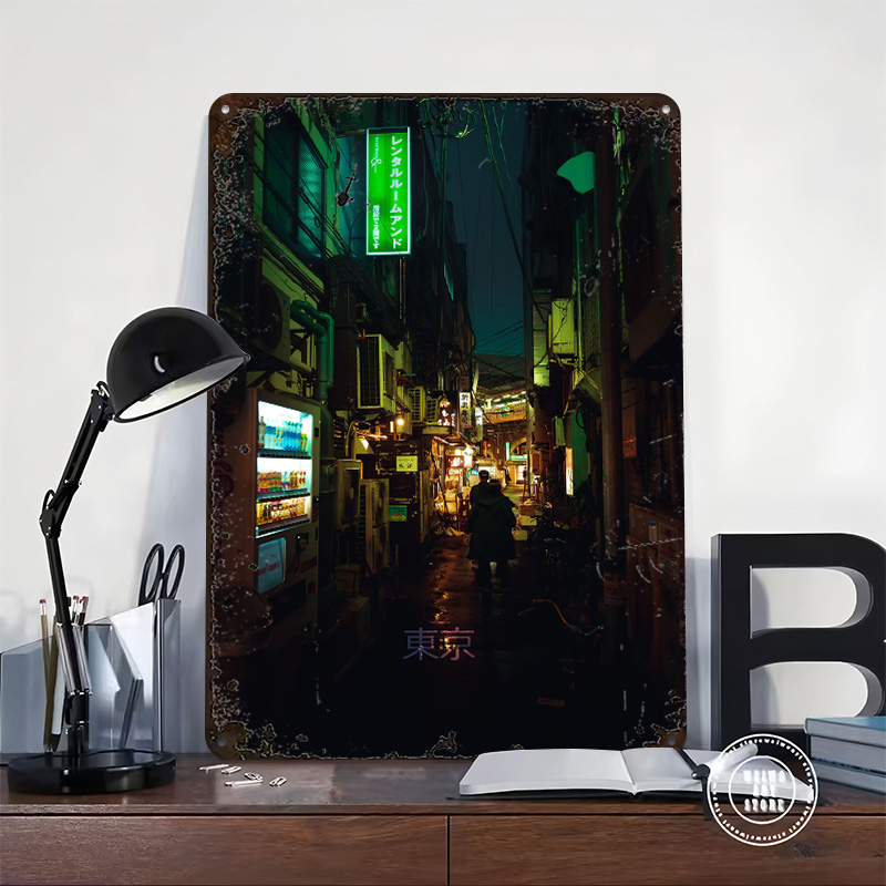 Tokyo Backstreet met tekstdruk - Retro Gaming Tokyo recensie en prijs