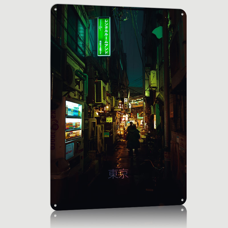 Tokyo Backstreet met tekstdruk - Retro Gaming Tokyo recensie en prijs