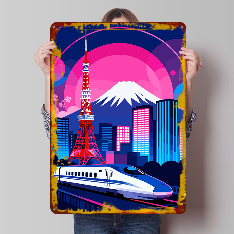 Tokyo Cityscape met Bullet Tra - Retro Gaming Tokyo recensie en prijs
