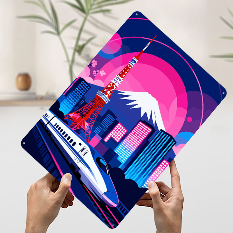 Tokyo Cityscape met Bullet Tra - Retro Gaming Tokyo recensie en prijs