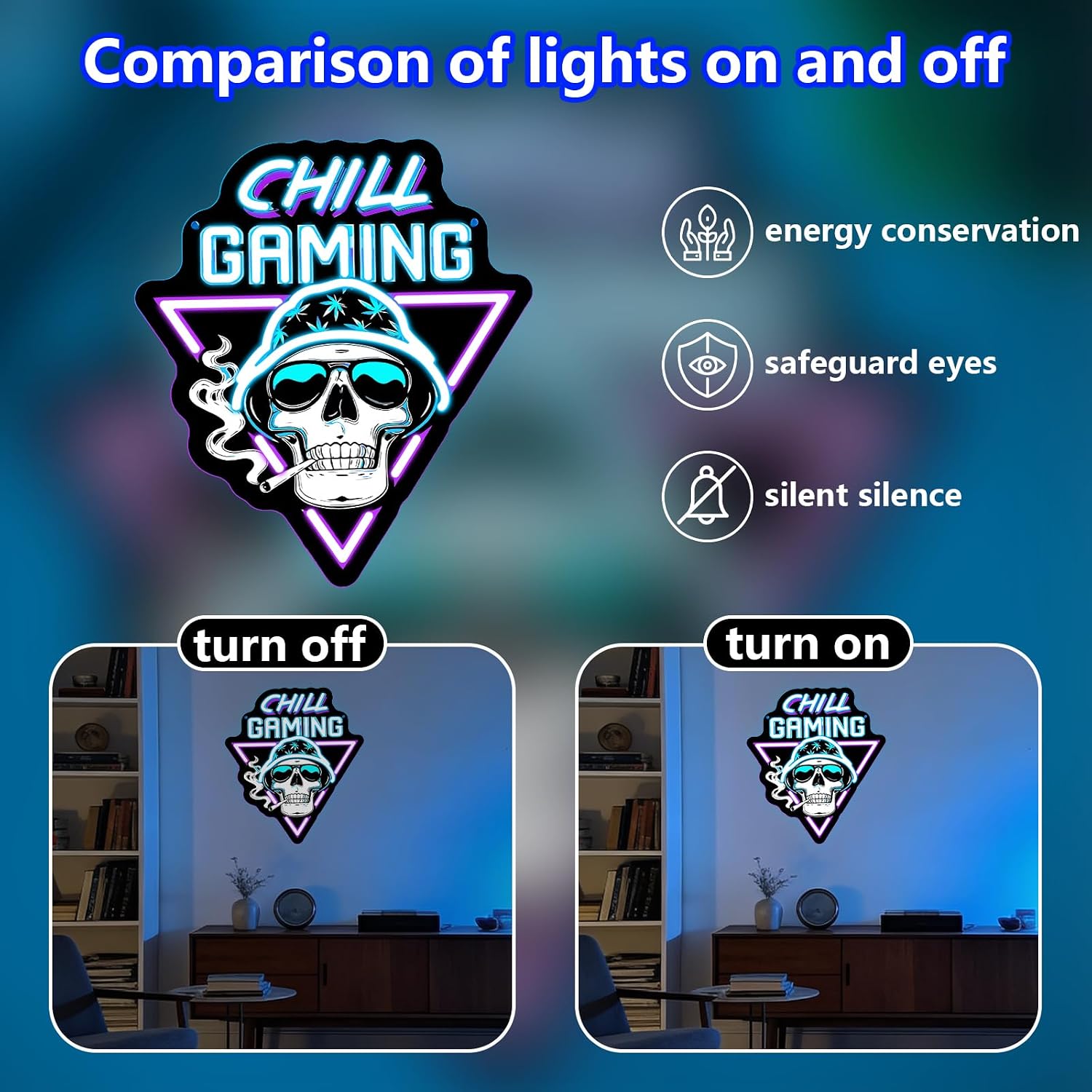    Chill Gaming Skull LED Neo - Retro Gaming Bar recensie en prijs