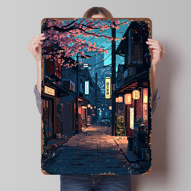 Tokyo Japan Pixel Art Tin Plaq - Retro Gaming Tokyo recensie en prijs