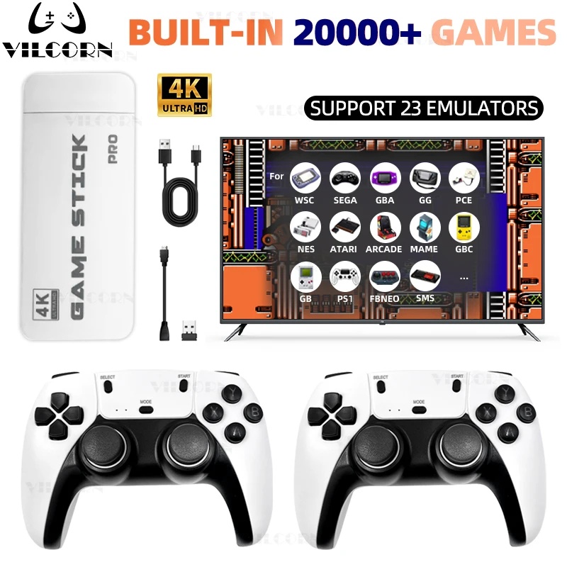 VILCORN 4K HD Game Stick Retro - Retro Gaming With Projector recensie en prijs