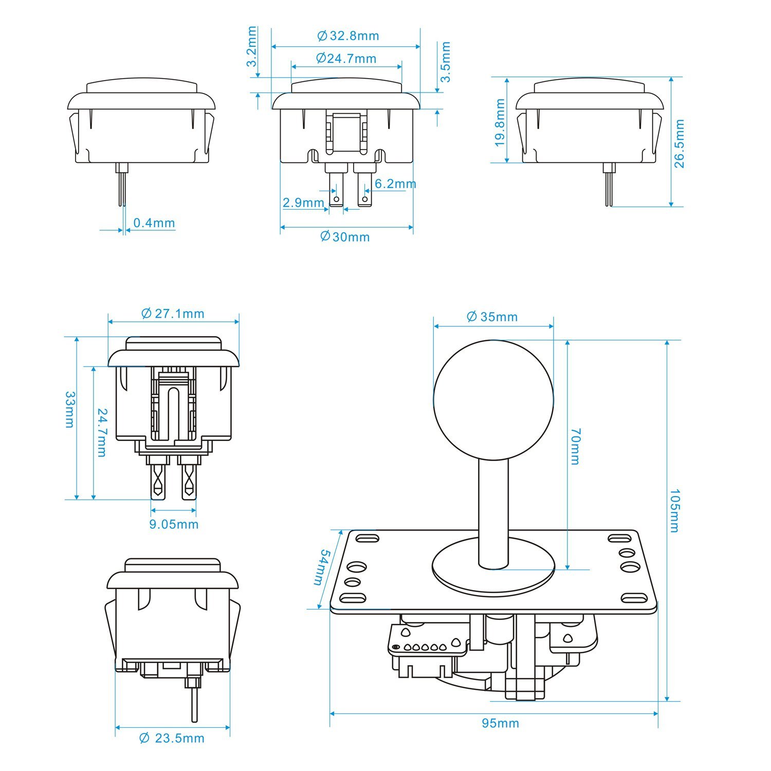 SJ@JX 2 Speler Arcade DIY Kit  - Arcade Button Kit recensie en prijs