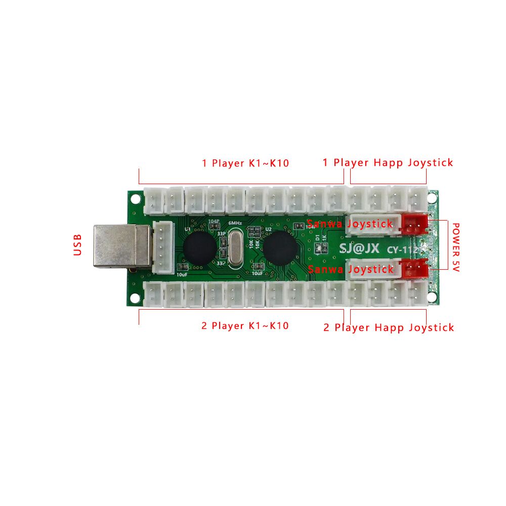 SJ@JX 2 Speler Arcade DIY Kit  - Arcade Button Kit recensie en prijs