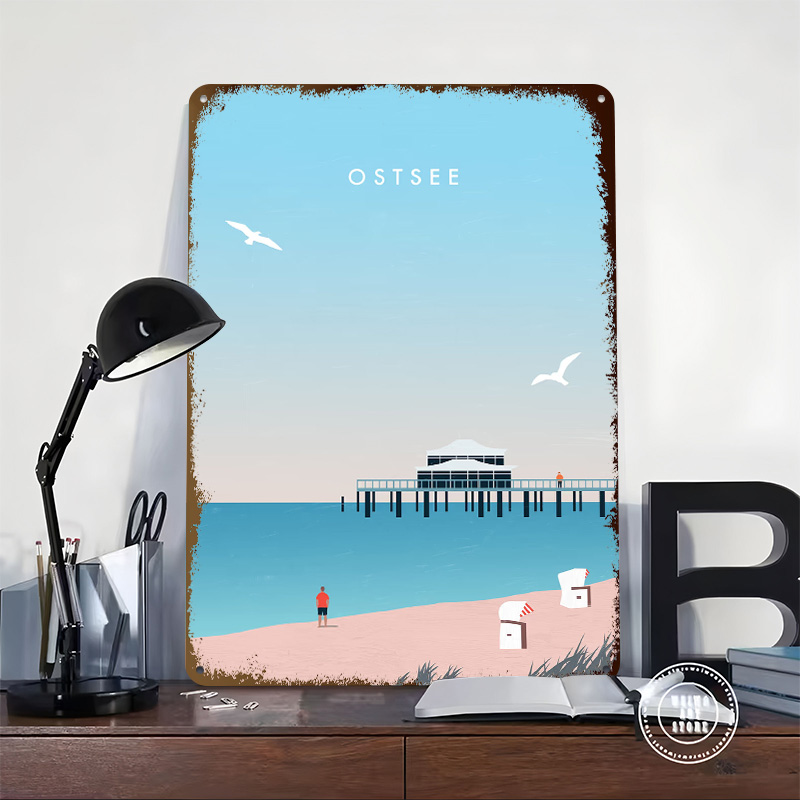 Baltische Zee Poster Aangepast - Retro Gaming Bar recensie en prijs