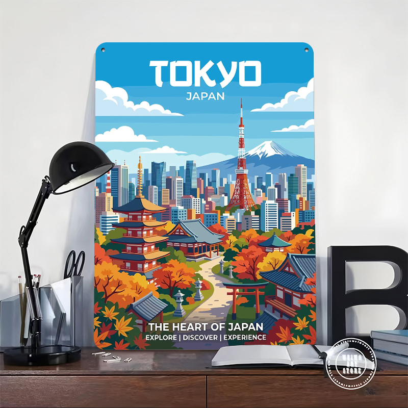 Tokyo stadslandschap met Mount - Retro Gaming Tokyo recensie en prijs